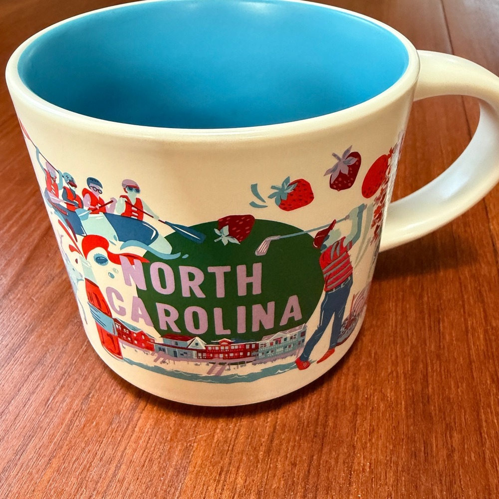 Starbucks Discovery Series North Carolina 14oz Mug Blue Interior 2024
